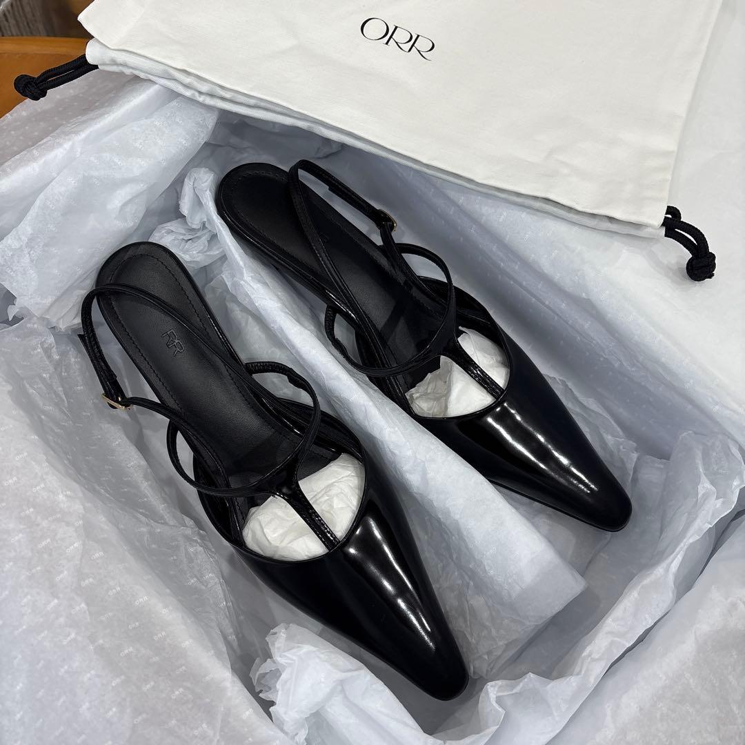 ORR 韓国 T-Strap Slingback ストラップパンプス 38