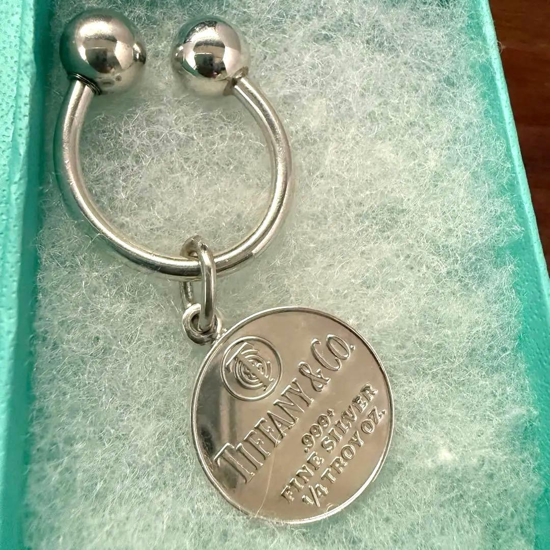 ティファニー　希少　キーリング　キーホルダー　純銀　　SV999