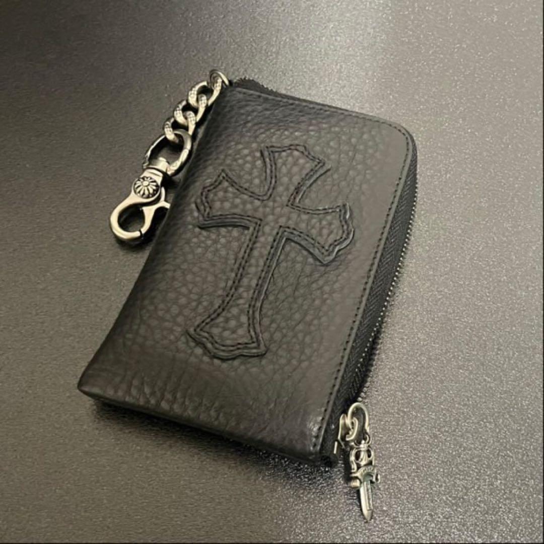 大クロスパッチ　ダガーチャック　ジップウォレット