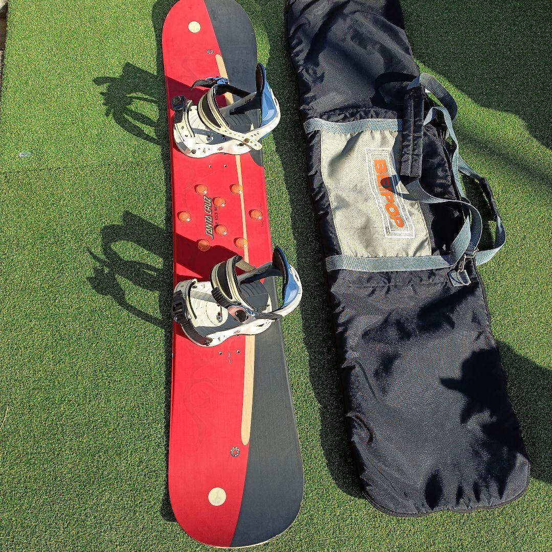 SANTA CRUZスノーボード ビンディングセットバッグ専用手袋付き153cm