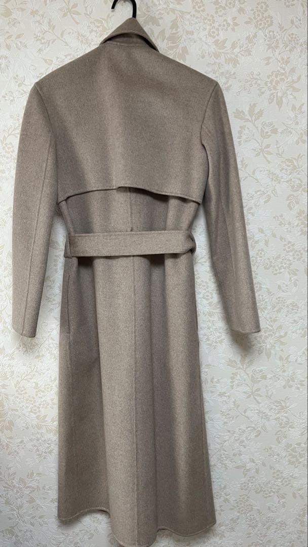 Josephカシミヤウールベージュ ロングコート ベルト付き