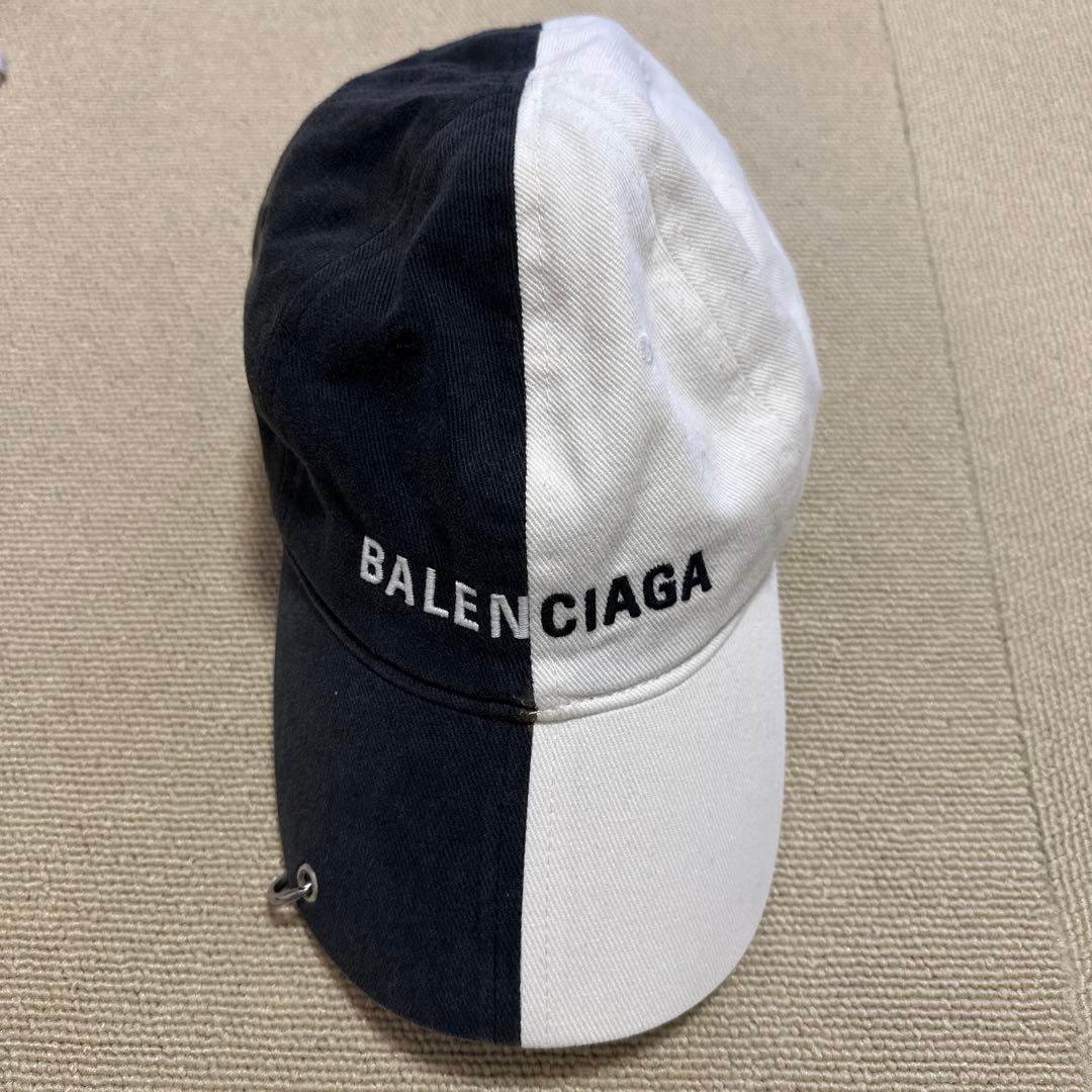 BALENCIAGA ベースボールキャップ ブラック/ホワイト