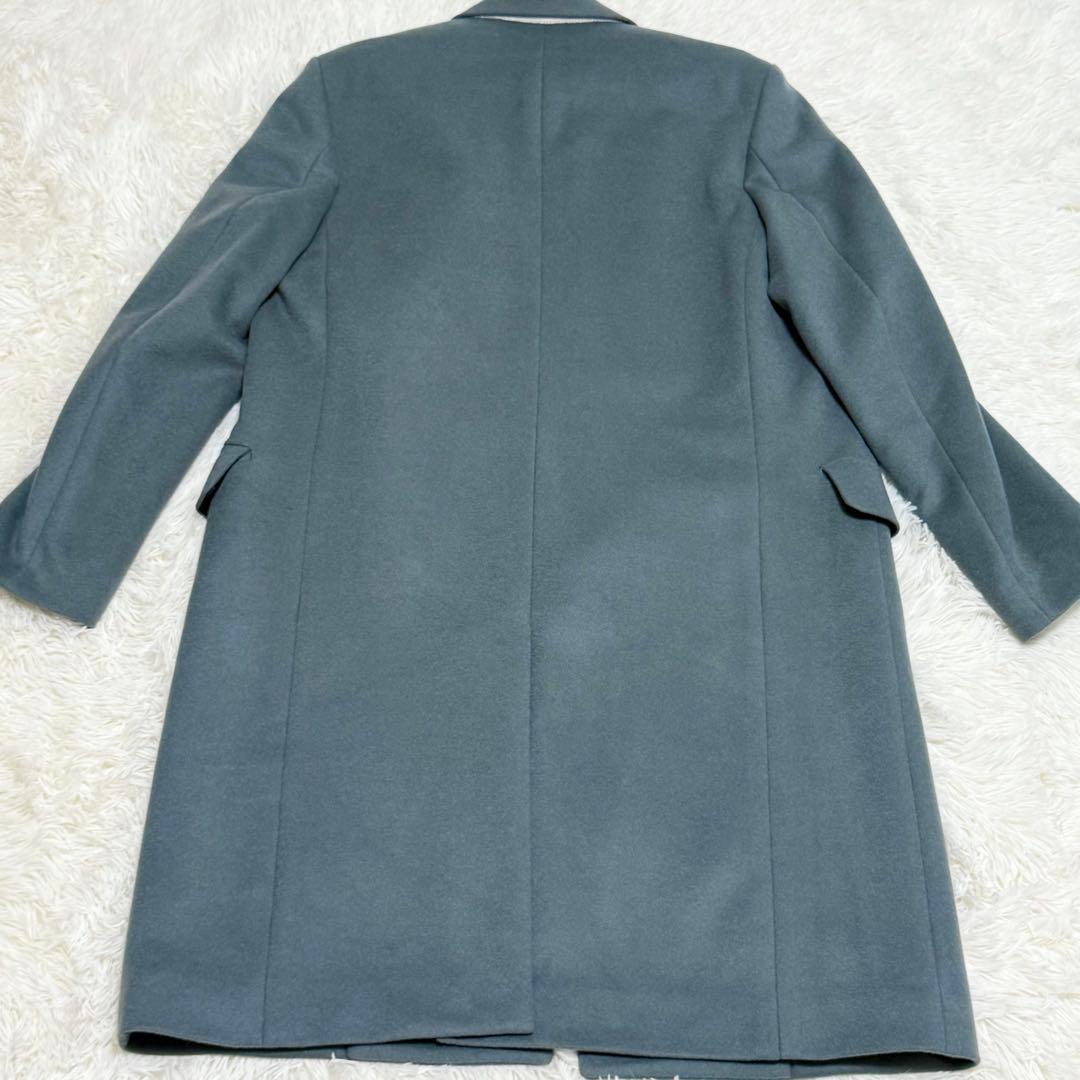 ✨極美品✨ポールスミス ダブルチェスター ウールコート モスブルー Lサイズ