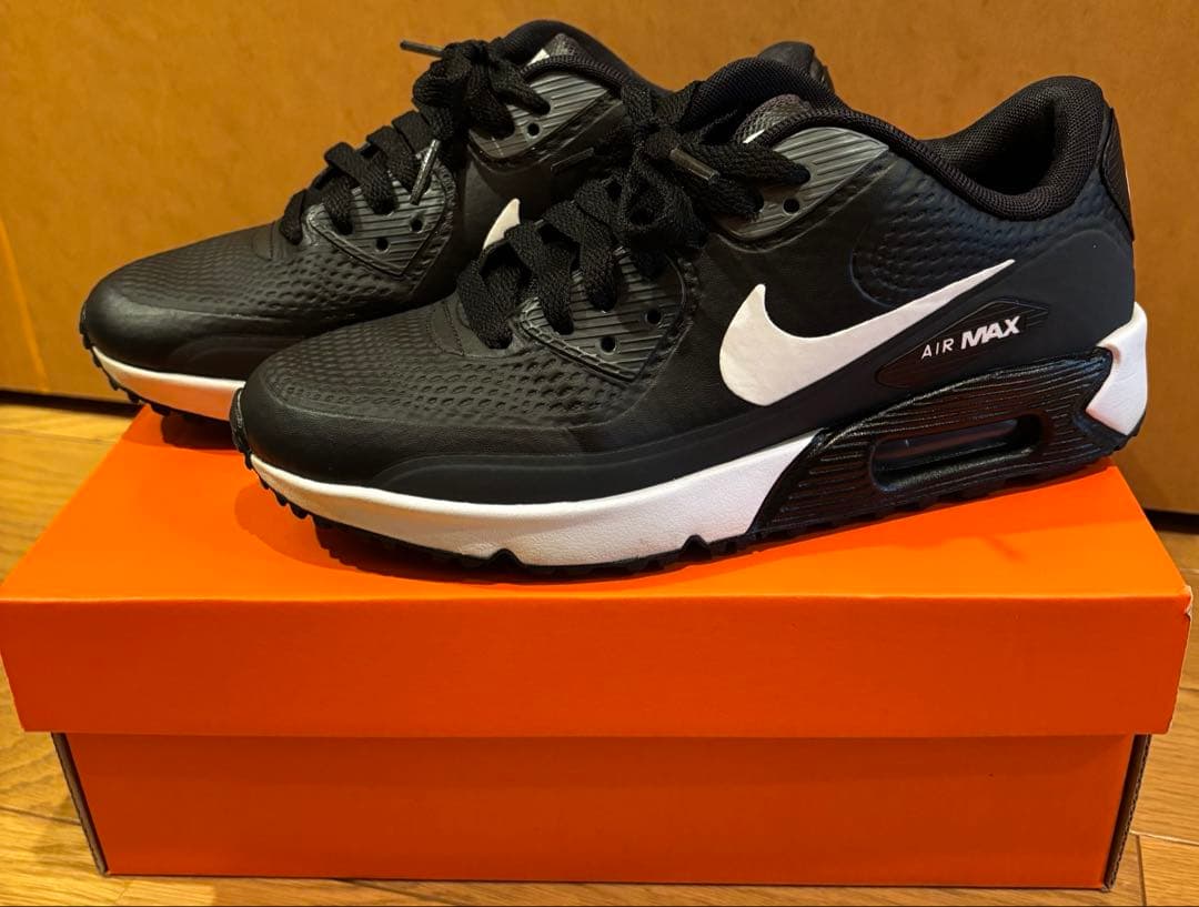 美品！NIKE ナイキ エアマックス 90G ゴルフシューズ 黒 23.5センチ