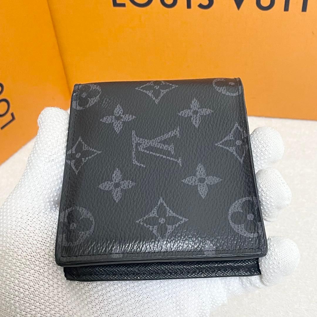 【新型】ルイヴィトン エクリプス 二つ折り財布 ポルトフォイユマルコ
