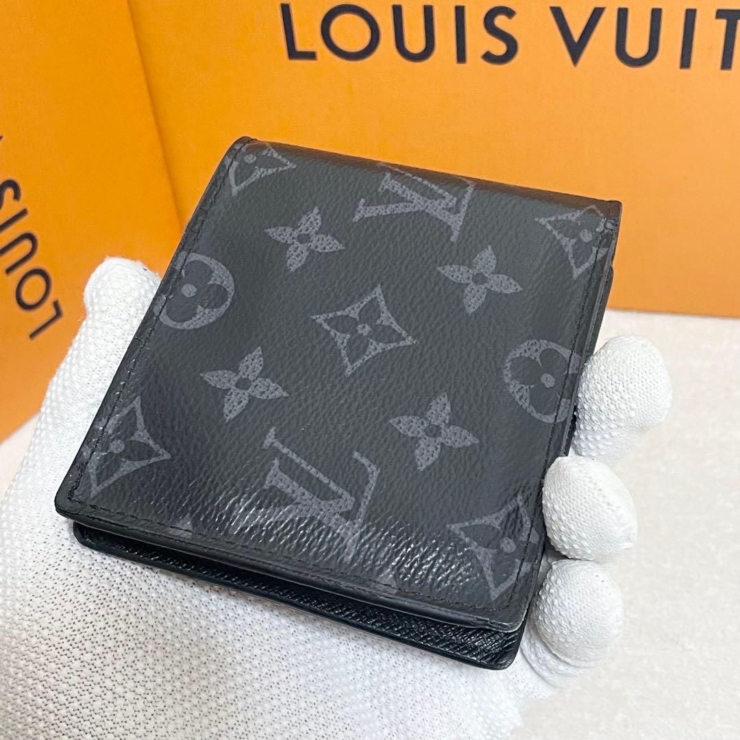 【新型】ルイヴィトン エクリプス 二つ折り財布 ポルトフォイユマルコ