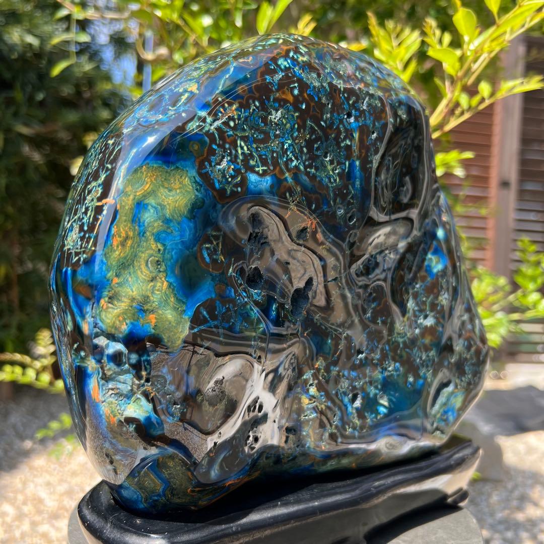 ✳️専用‼️✮家宝級逸品✮超極大✮癒される色模様✨ブルーメノウ 青瑪瑙 原石 天然石