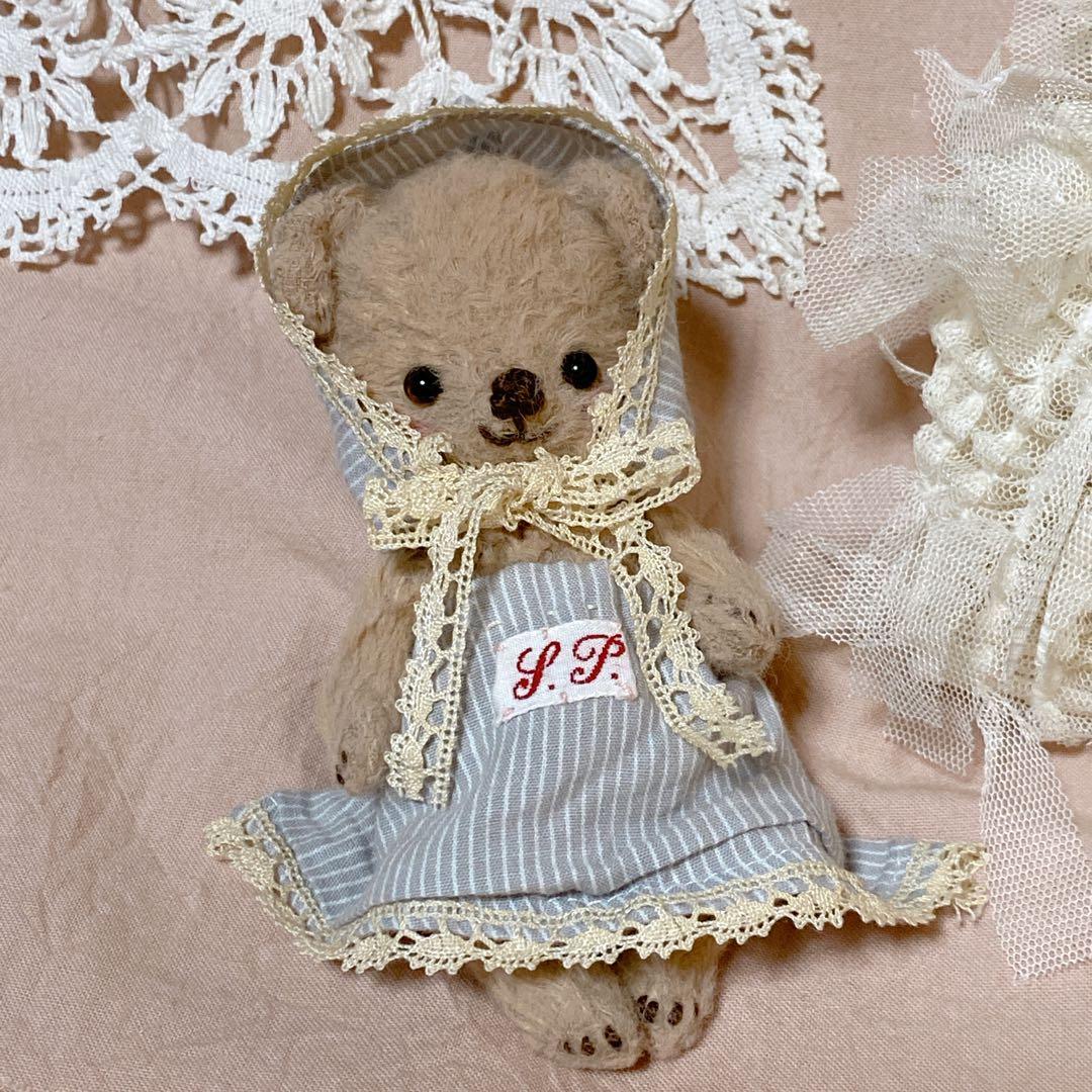 テディベア ハンドメイド ai bear 珈琲染め 手のひらサイズ 11㎝ くま