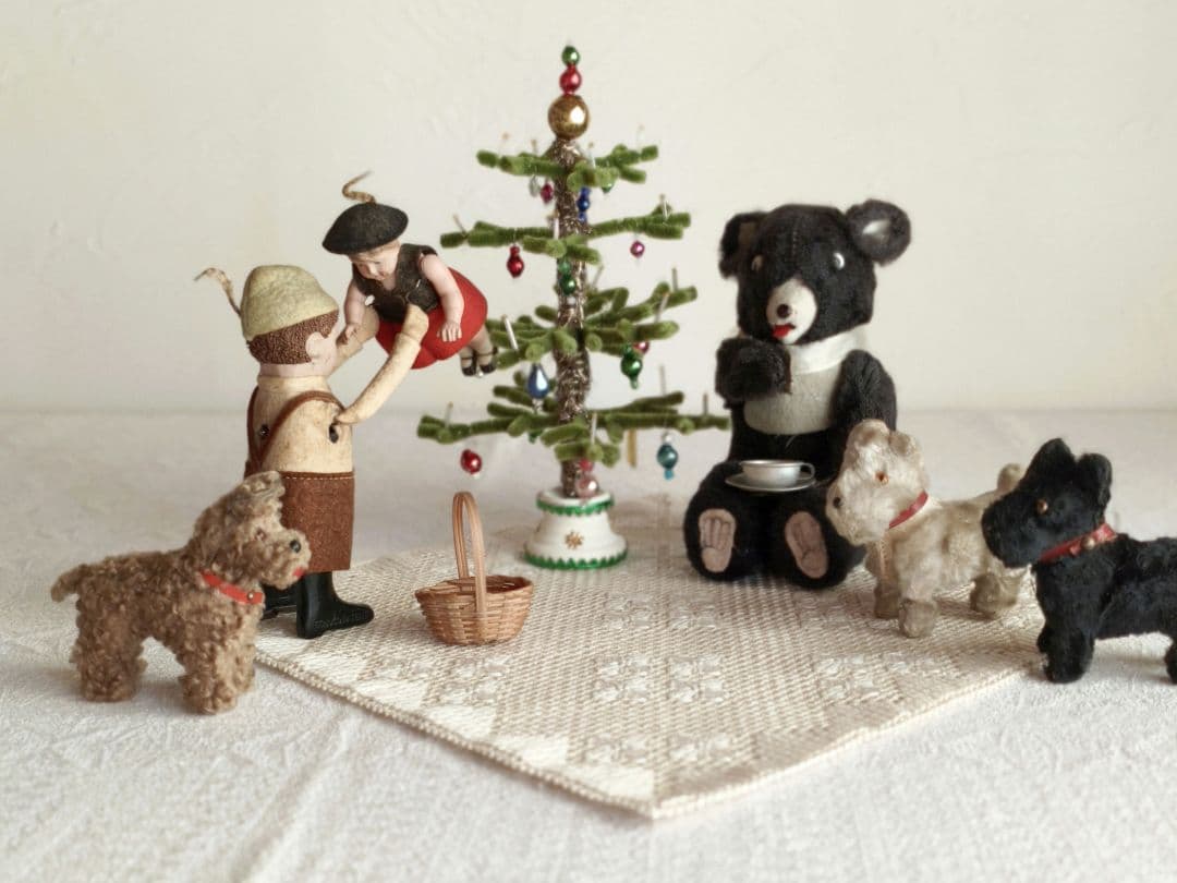 * vintage dog ❀ クルクル巻き毛がキュートな ワンちゃん