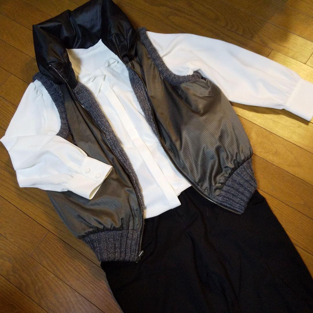 自由区 ダウンリバーシブルダウンベスト サイズ44 大きなサイズ