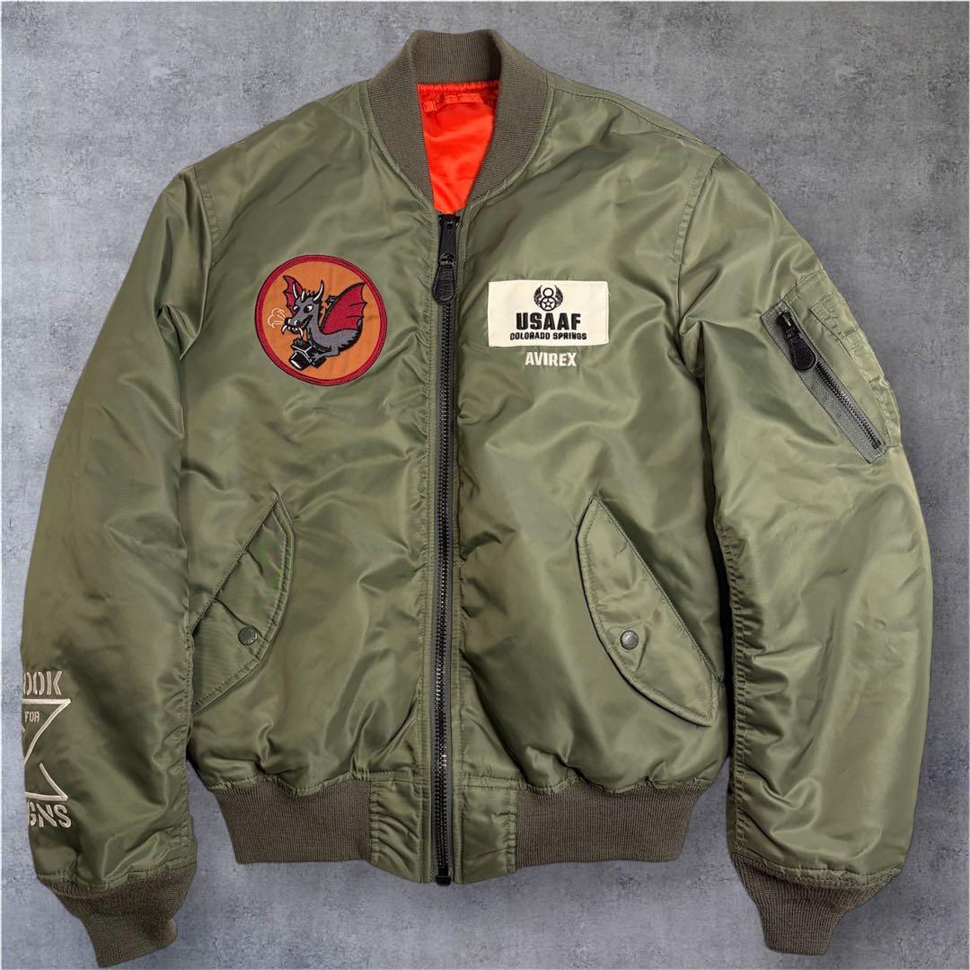 美品　AVIREX フライトジャケット MA-1 シャープアイ ミリタリー