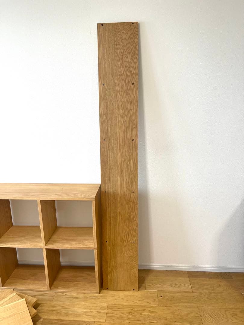 【無印良品】スタッキングシェルフセット・５段×３列・オーク材➕引出し付き