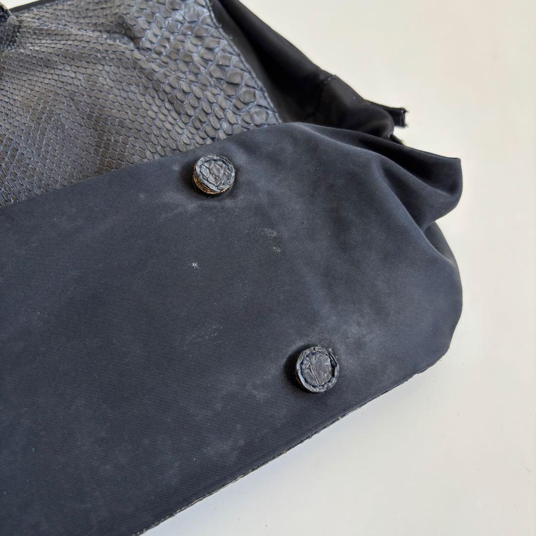 バッグ PRADA PYTHON MINI BOSTON TOTE HAND BAG