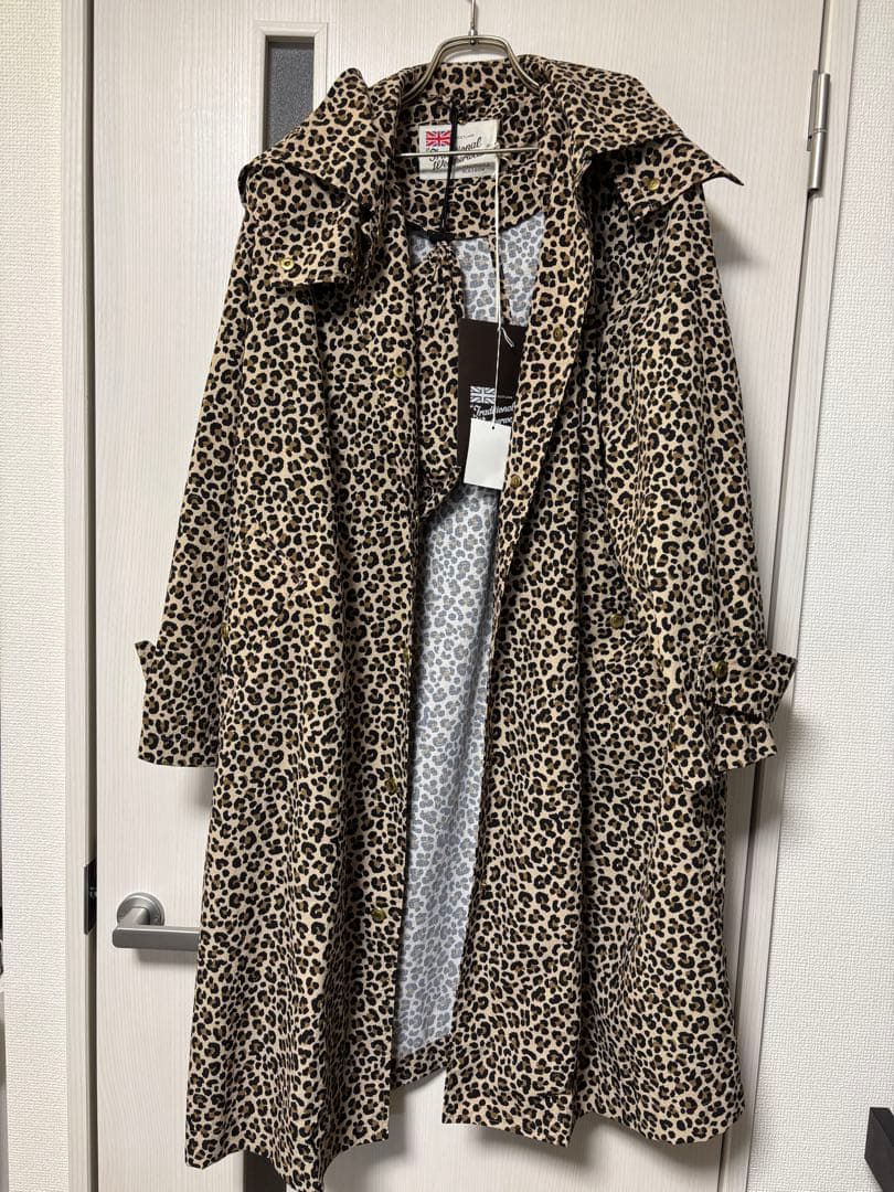 新品　トラディショナルウェザーウェア　フード レオパード レイン　コート