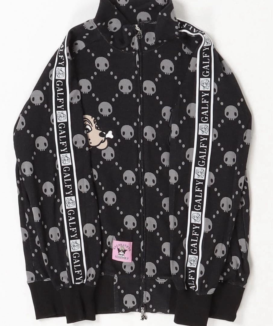 ガルフィー × クロミ ドクロだらけセットアップ ブラック 中型犬(Lサイズ)