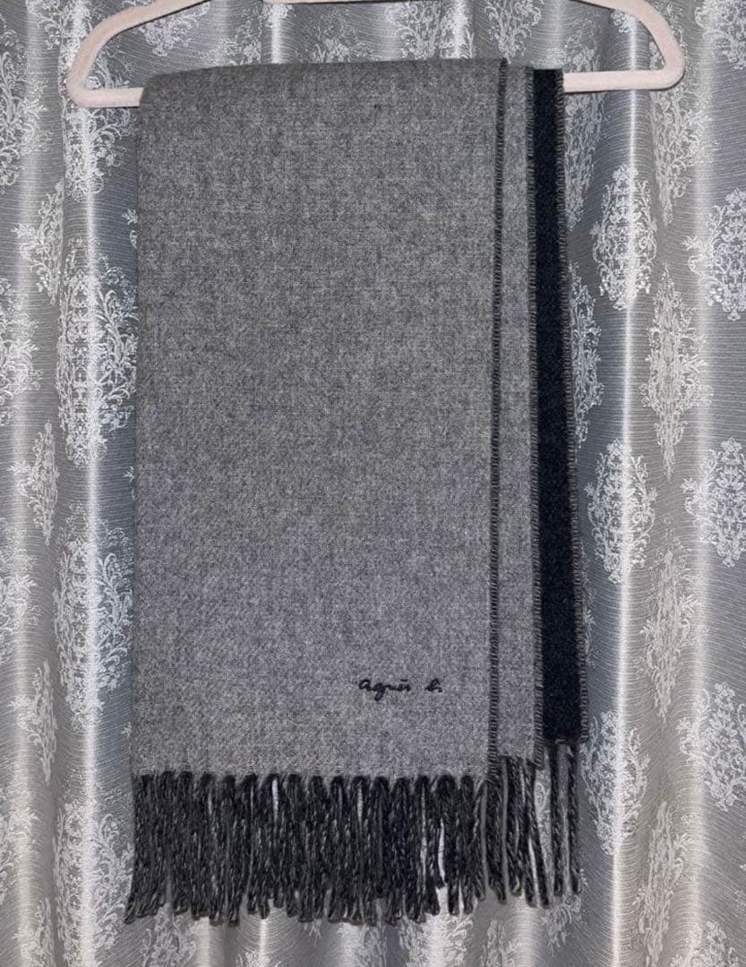 アニエスベー リバーシブルマフラー