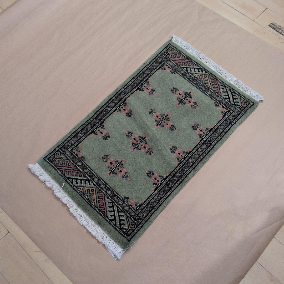 47x76cmパキスタン手織りマット(431)ギャッベ・ペルシャ・毛・じゅうたん