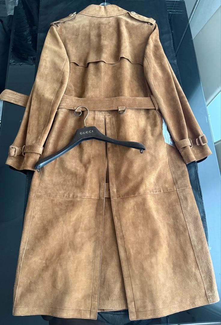 新品同様　Burberry バーバリー　オールレザー　トレンチコート