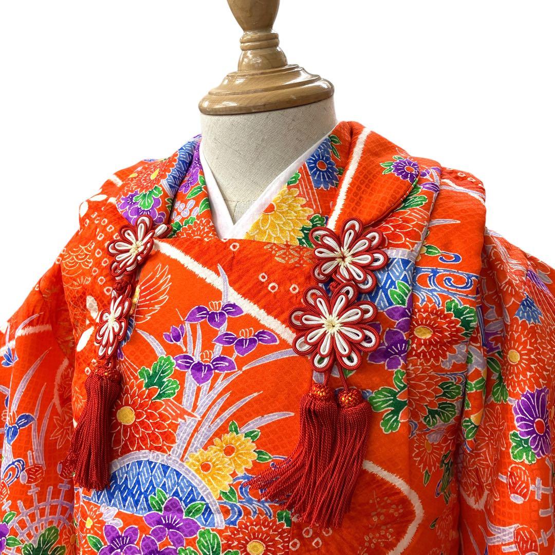 ◎mk-1886　七五三　女の子　着物・襦袢・被布　3点セット　10-16