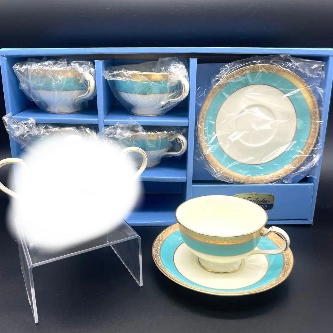 未使用品 ノリタケ SHEFFIELD カップ＆ソーサー 6客 シュガーポット