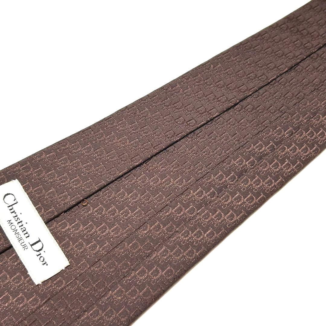 【美品✨】クリスチャンディオール ネクタイ ブラウン トロッター オブリーク