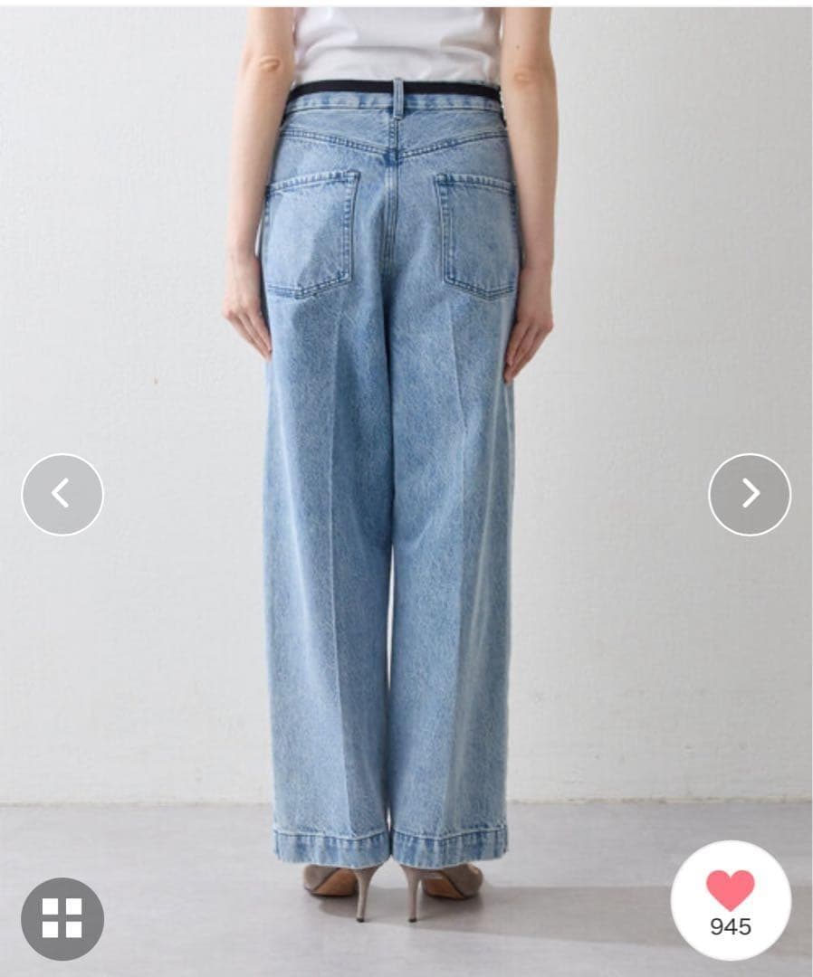 ウィムガゼット センタープレスデニムパンツ 36