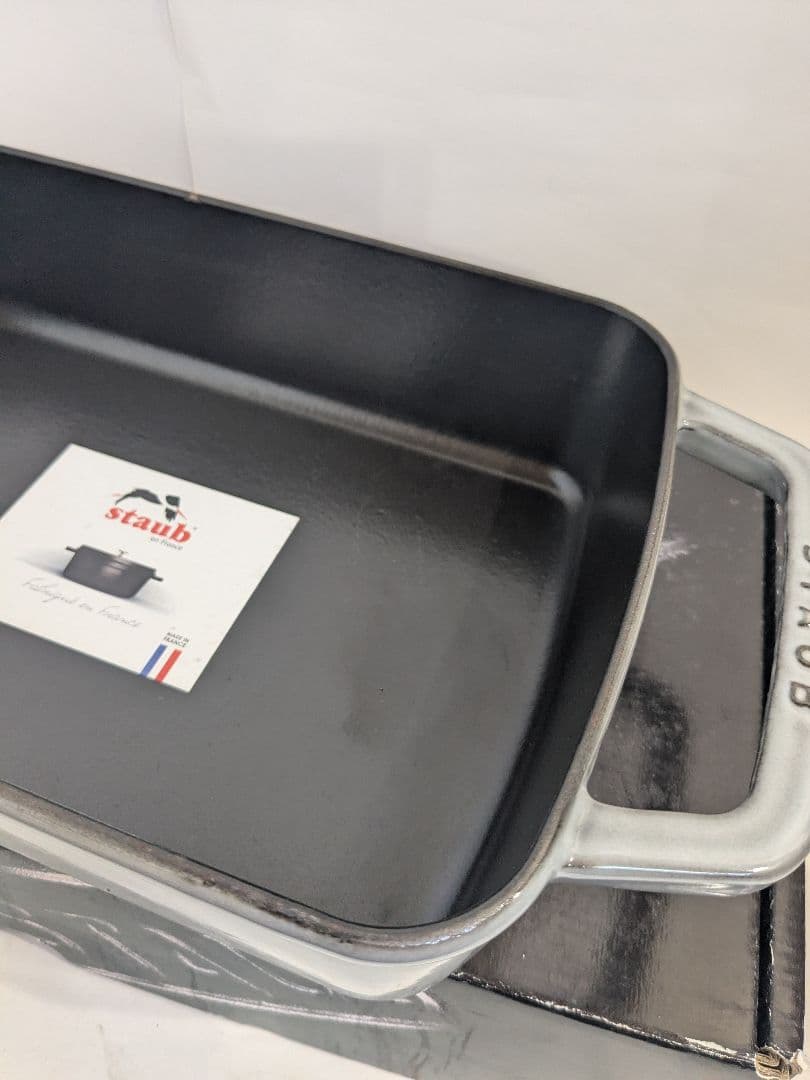 【未使用】Staub　ストウブ　スモールベイカー　グレー