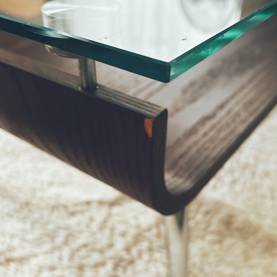 旧型】ニトリ センターテーブル ノルディック 強化ガラス ミッドセンチュリー