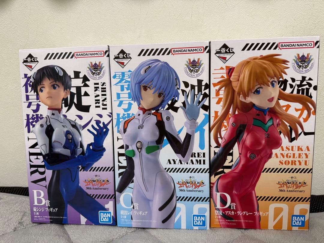 金*一様 エヴァンゲリオン 30th フィギュア 一番くじ B賞C賞D賞　3点セ