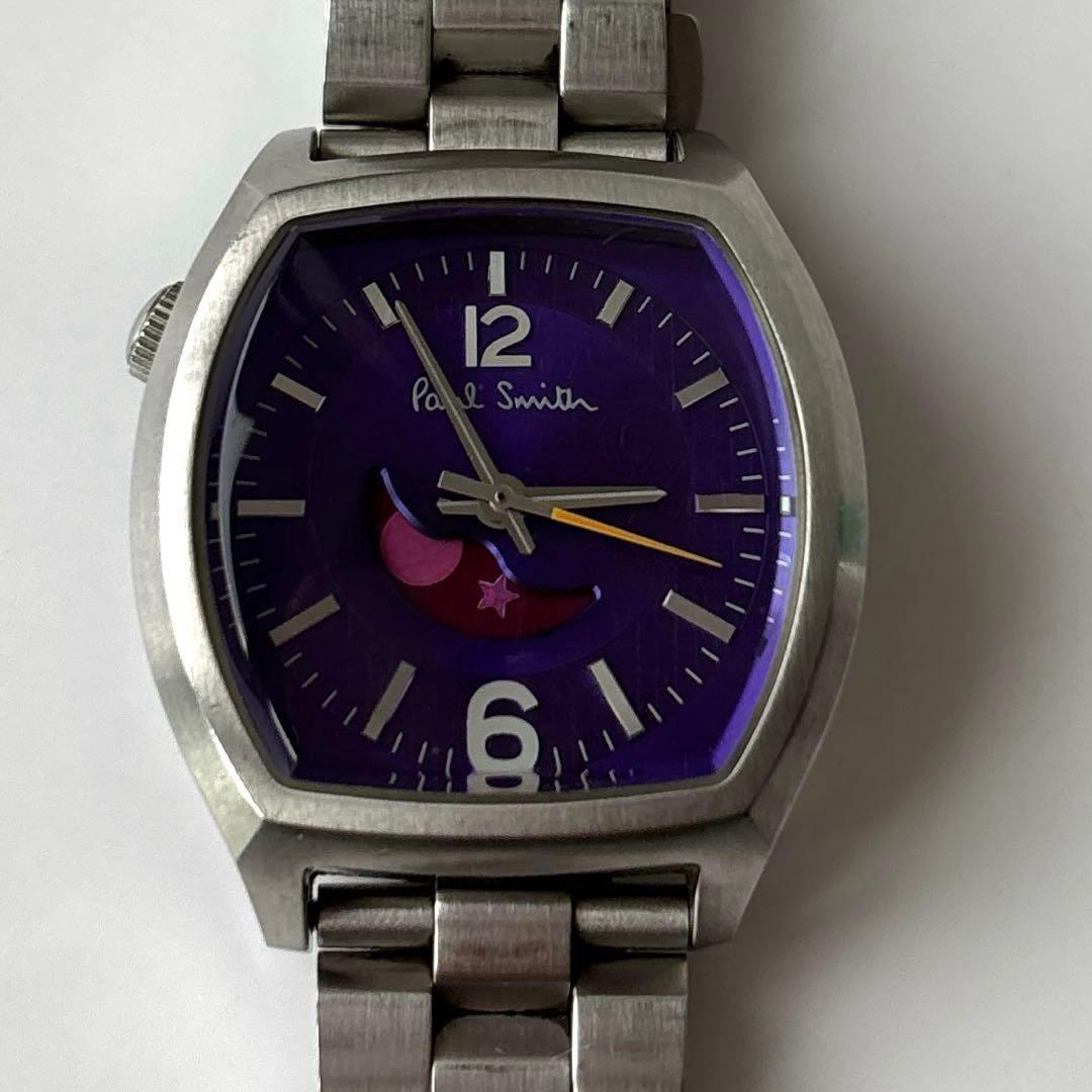 美品✨【ポールスミス】レディース　腕時計 ナンバームーン　トノー型 パープル
