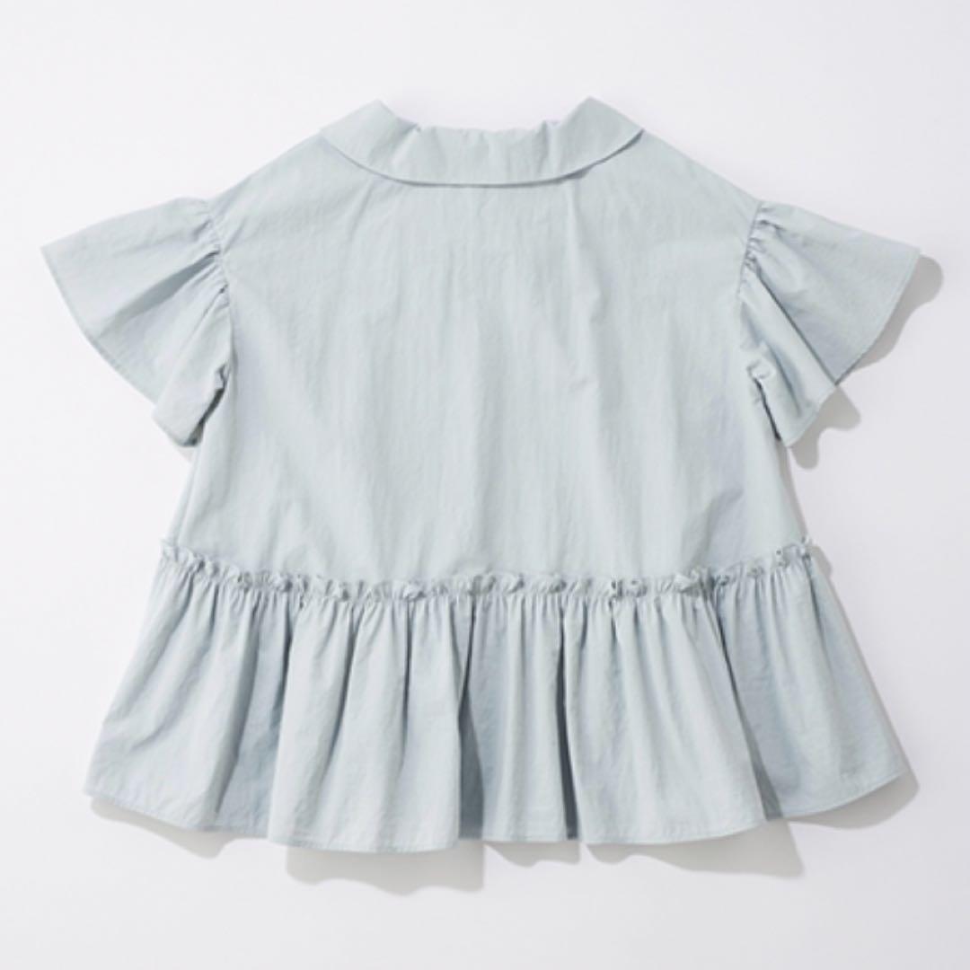 【セール】VERYコラボ　スリースクエア 2wayタフタブラウス　サックスブルー