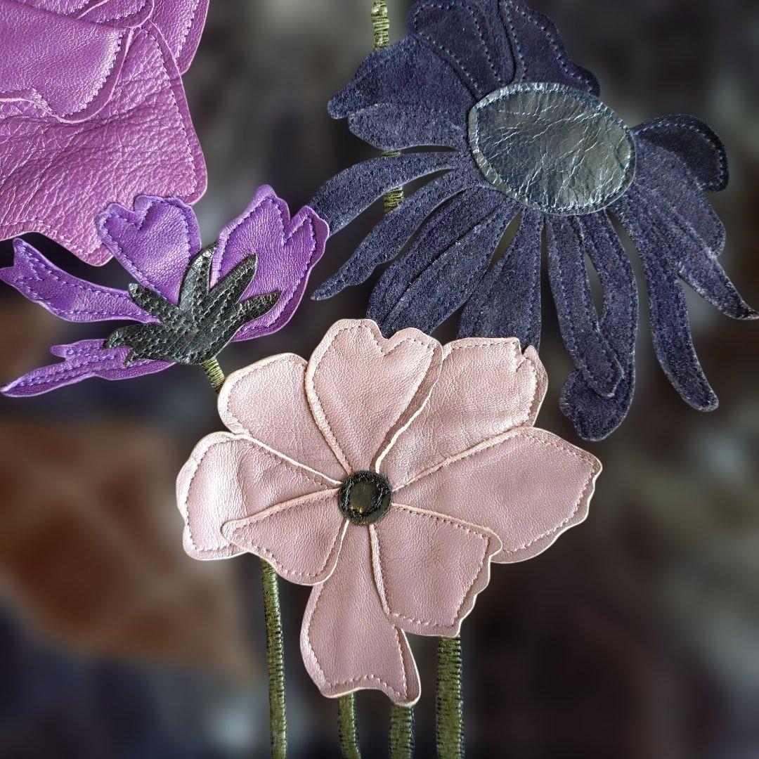 Susannah Hunter・スザンナハンター 花柄レザートートバッグ