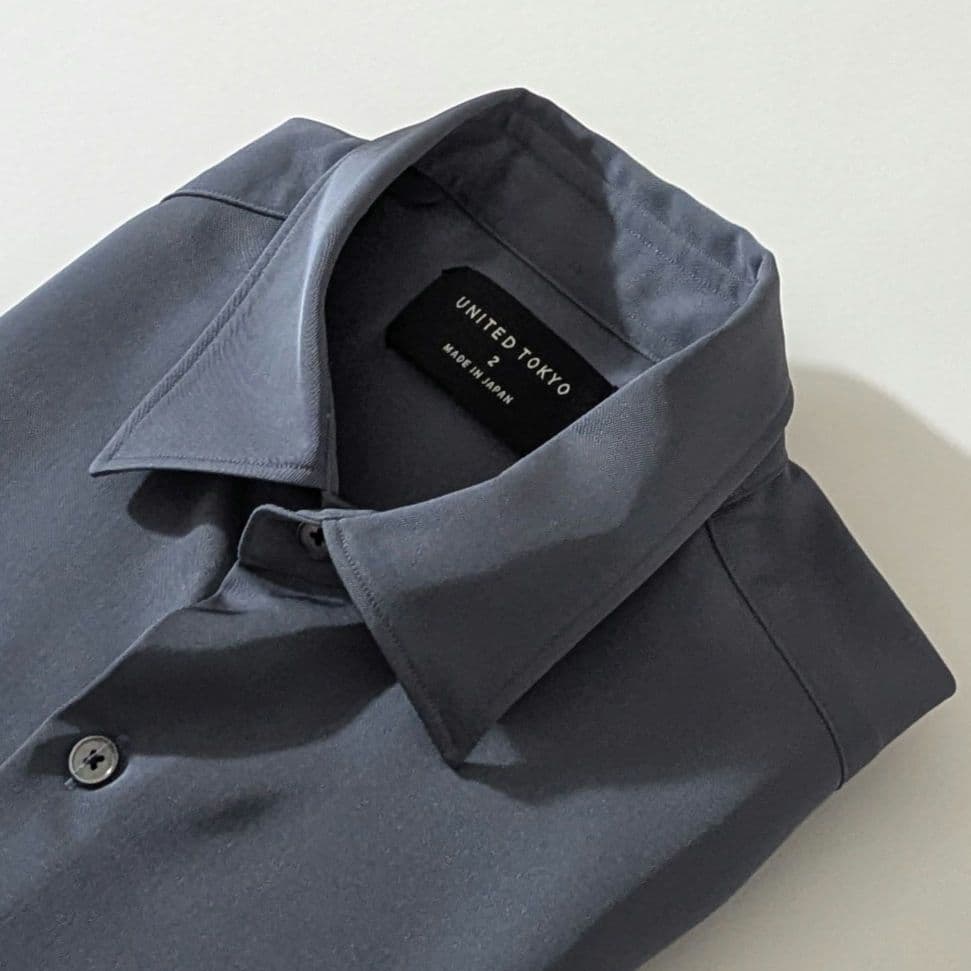 超高級★極美品◎COLD　DRY　ロングスリーブシャツ　ブルーグレー　TOKYO