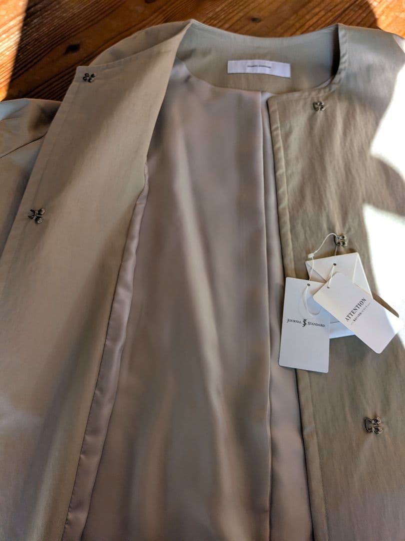【新品タグ付】ジャーナルスタンダード コットンナイロンギャバフレアコート36