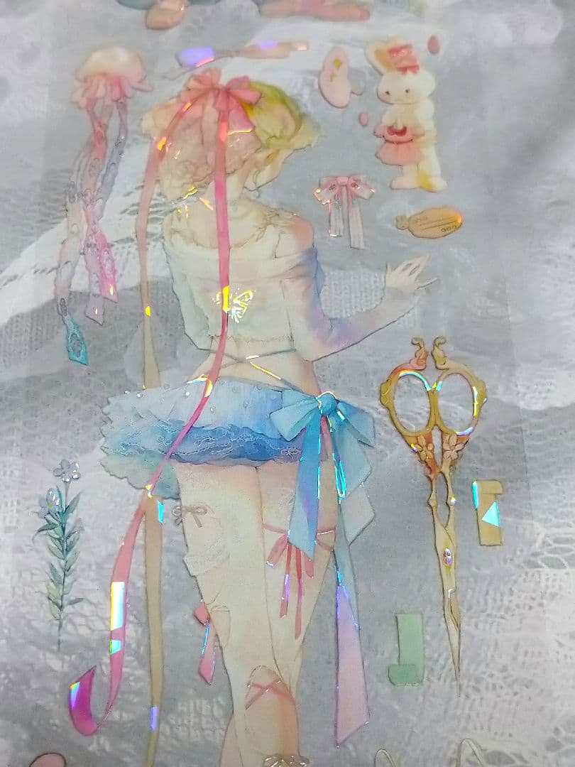 ☆のこり１☆J709＃重生之梦(贝壳光)一木一横切り売り海外人物マステ女の子