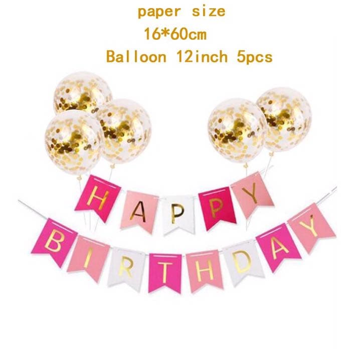 コンフェッティ　バルーン　ガーランド  誕生日　飾り
