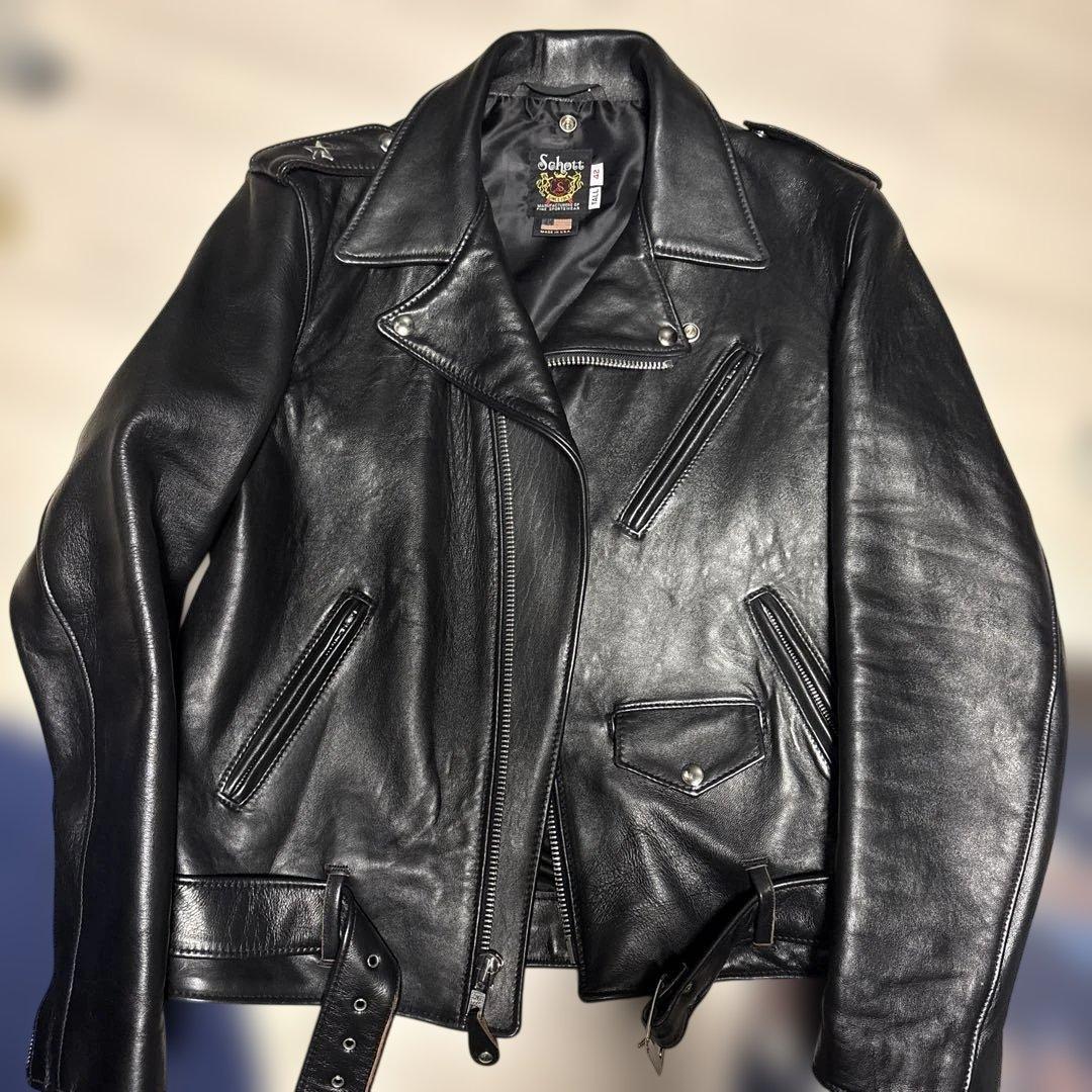 Schott 217US シープ　ライダースジャケット 42 TALL