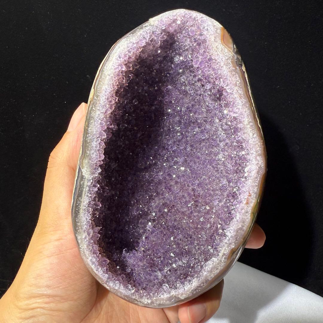 天然石アメジストのドーム　置物NO.072203