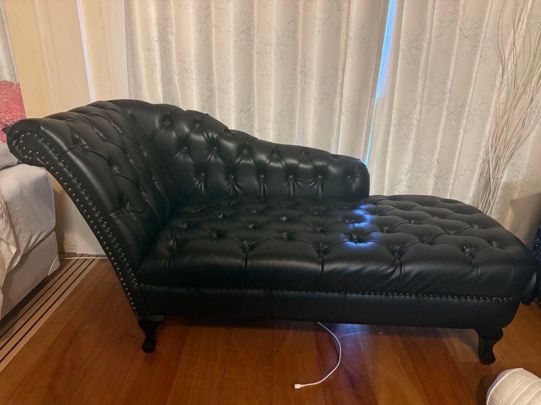 カウチソファ　アンティーク　ブラック　猫足　猫脚　ゴシック　ロココ調