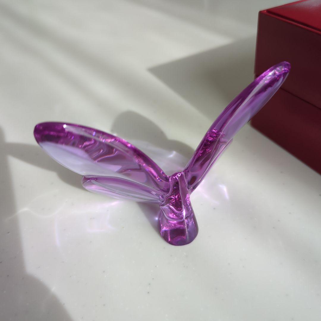 バカラ　ラッキーバタフライ　ピンクパープル　箱付き