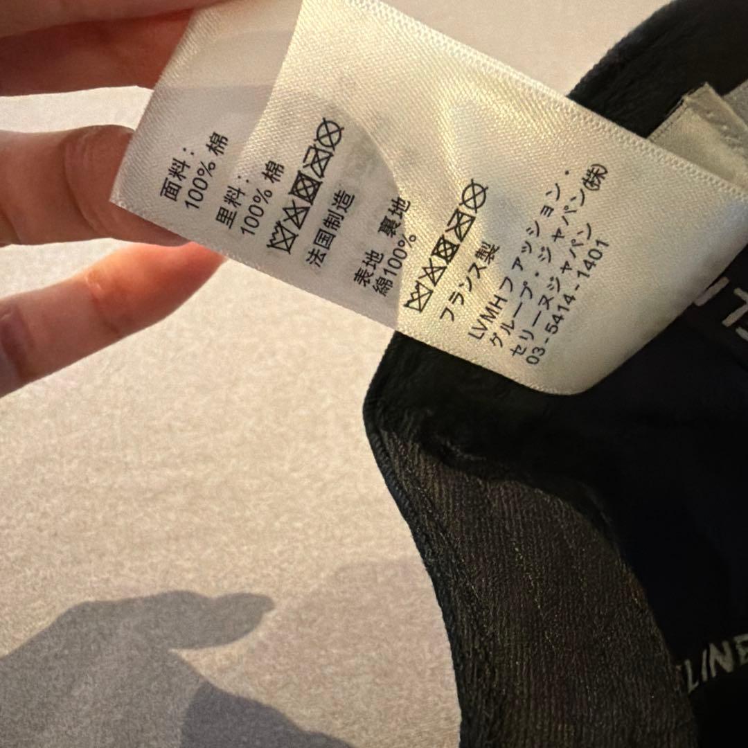 CELINE トリオンフ　ネイビー ロゴキャップ