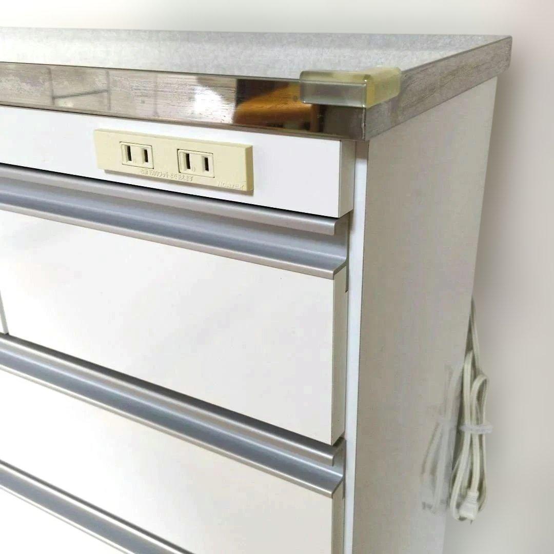 キッチンカウンター 薄型 天板ステンレス鏡面仕上げ