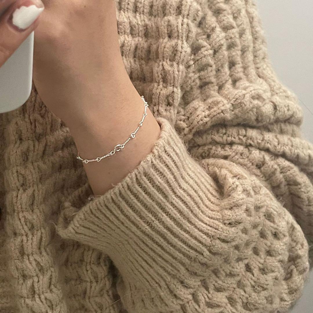 ツイスト チェーン ブレスレット アンクレット シルバー silver 925