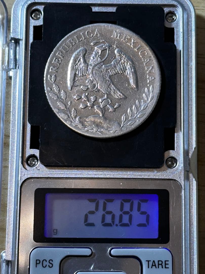 メキシコ銀貨 1891年 銀貨 美品