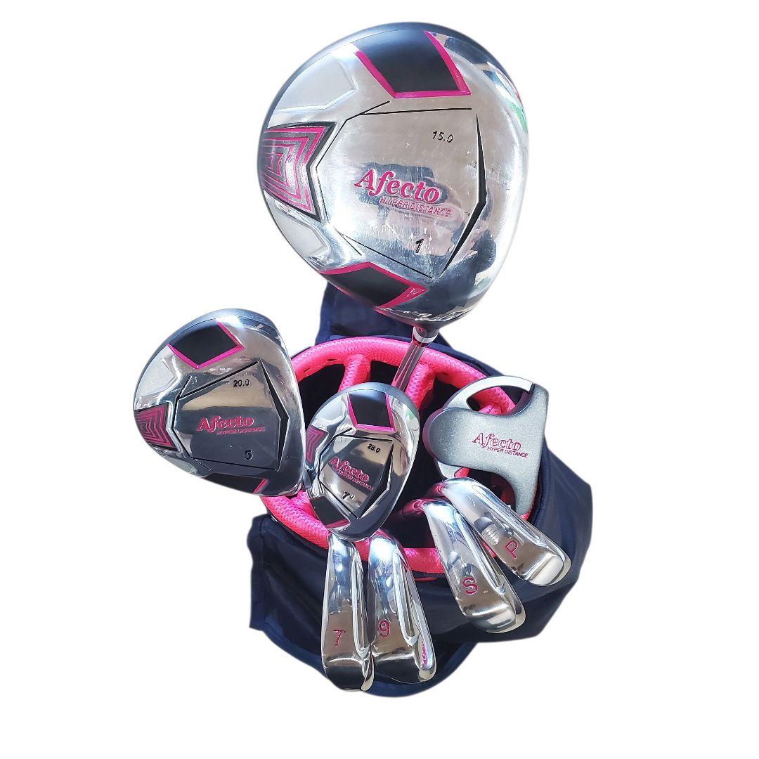 【未使用に近い】Afecto レディース ゴルフ クラブ・バッグセット 8本 L