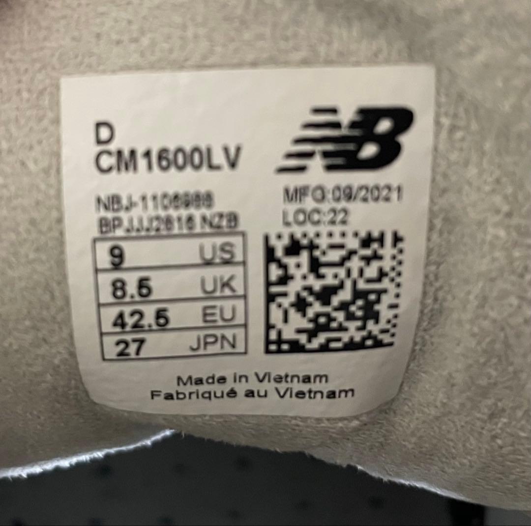 ニューバランス 1600 CM1600LV ネイビー 27cm