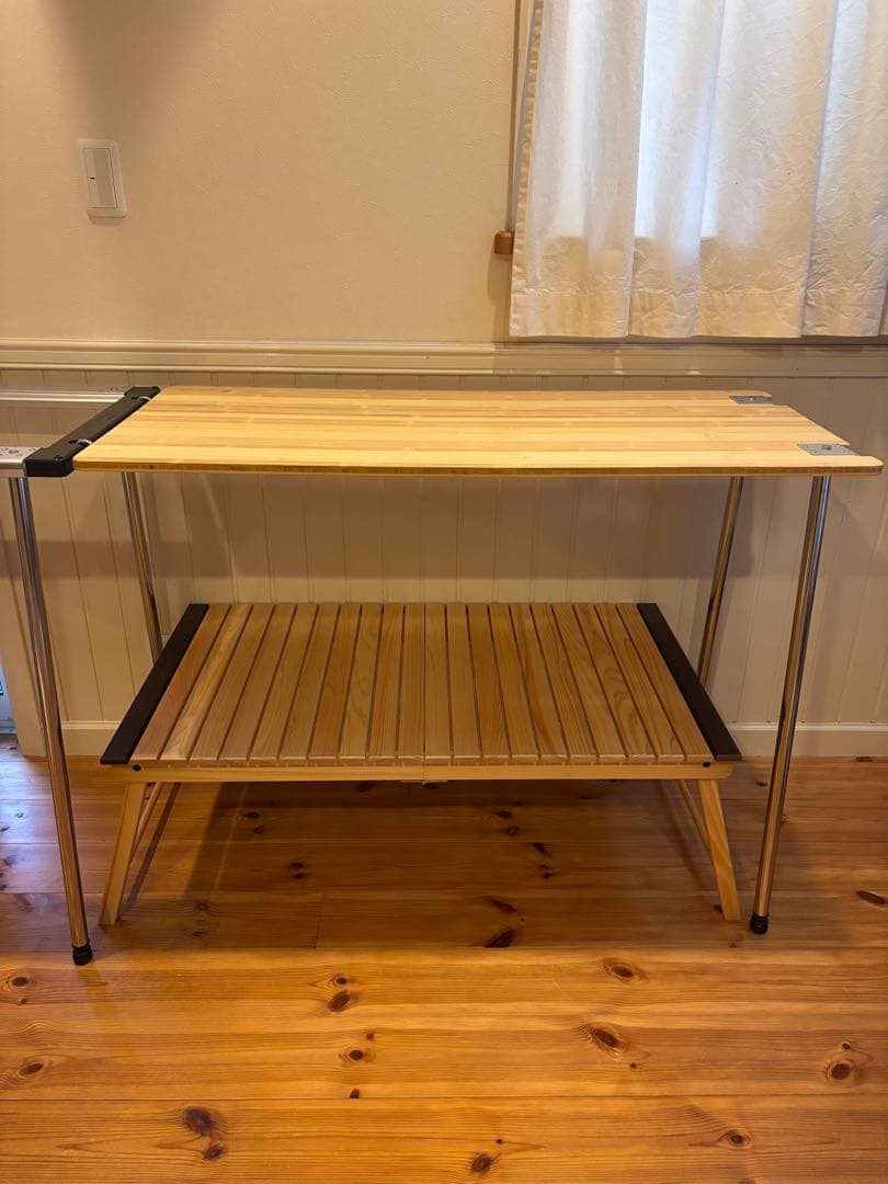 国産ヒノキ使用 折り畳みテーブル ホールアース スノーピーク 新品未使用