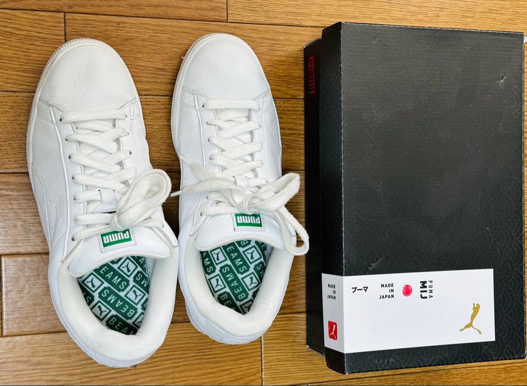 日本製❗️ 稀少 Beams別注PUMAプーマスニーカー高質本革白29cm