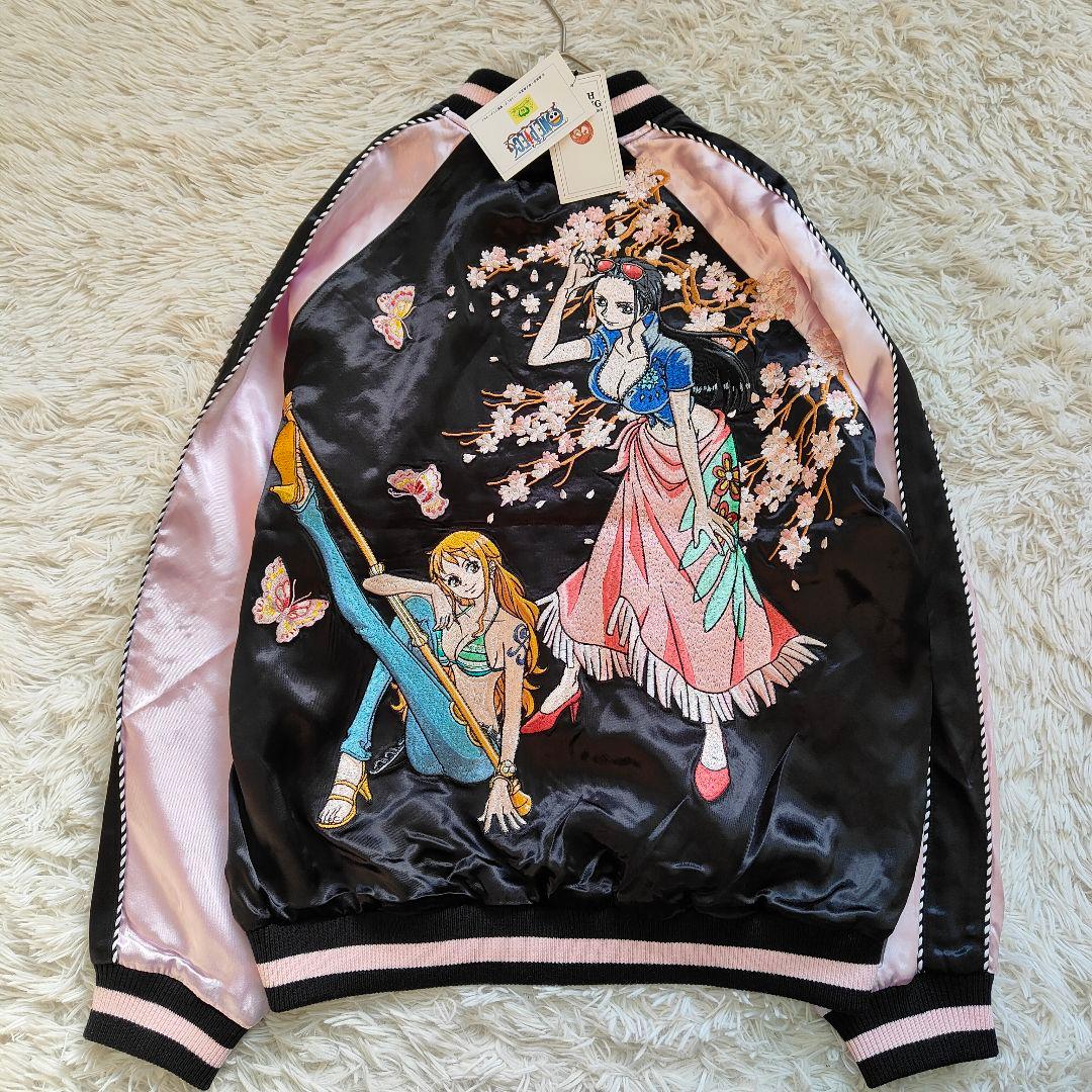 ONE PIECE　ナミ・ロビン 総刺繍 リバーシブル スカジャン　サイズXL
