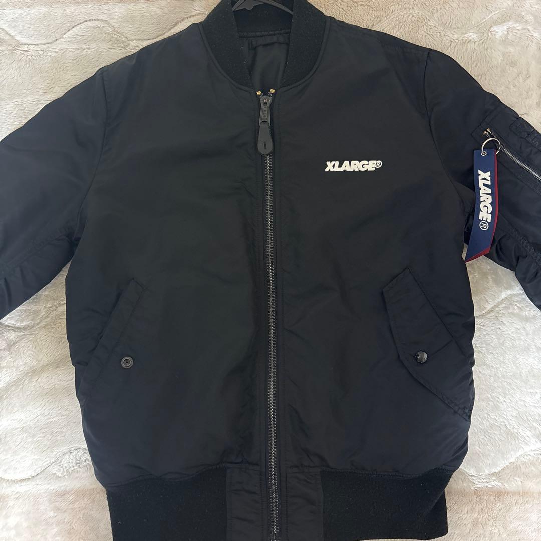【エクストララージ✖アルファ】 XLARGE® ブラック MA-1 【Lサイズ】